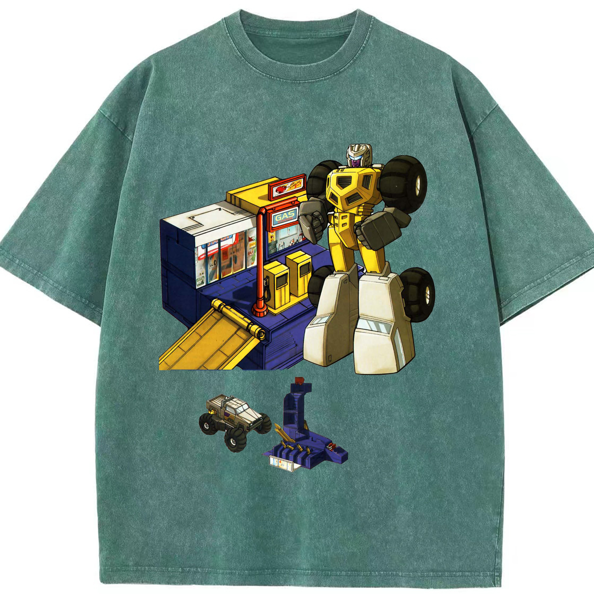 （画像用）  綿100% ヴィンテージ風 半袖Tシャツ（フロントプリント）